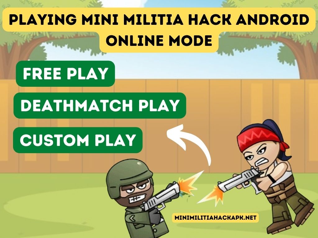 Playing Mini Militia Hack Android Online Mode
