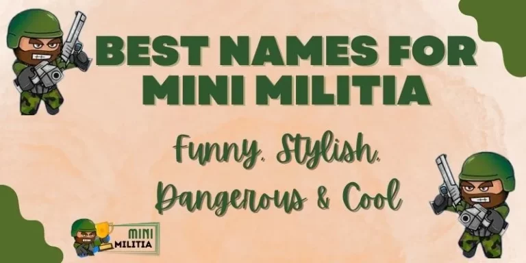 Best Names for Mini Militia Funny, Stylish, Dangerous & Cool