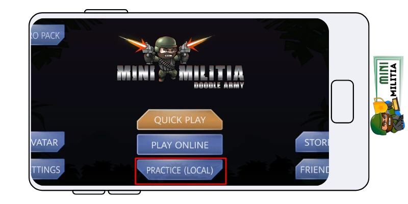 Tap on the Practice (Local) button.
